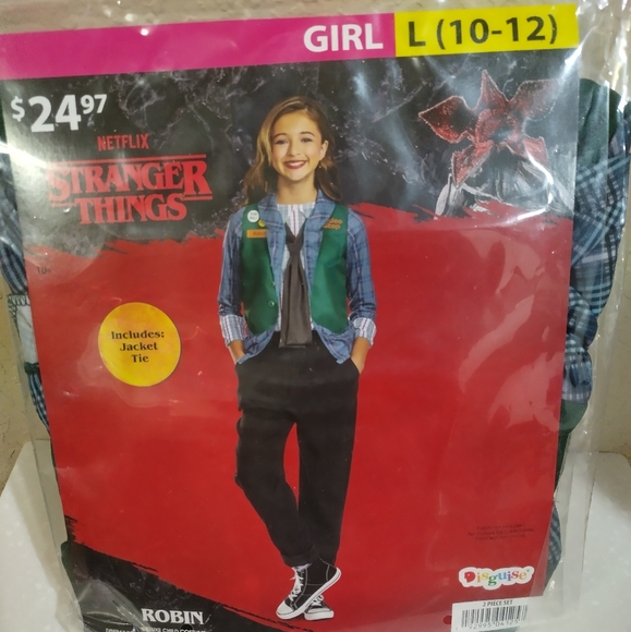 Stranger Things Robin Deluxe Child Costume Girl Large 10 12 NEW Halloween - Picture 1 of 3